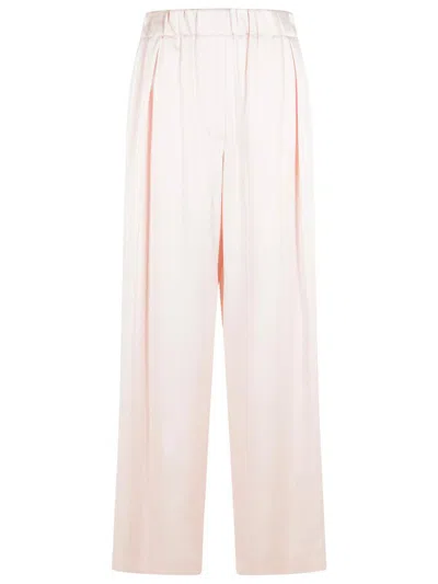 JIL SANDER JIL SANDER PINK ACETATE BLEND TROUSERS