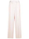 Jil Sander Acetate Blend Trousers Wide Leg Back Pockets In Pink