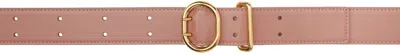 Jil Sander Pink Cannolo Belt In 904 Sherrywood