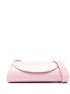 Jil Sander Pink Leather Small Cannolo Crossbody Bag In Pink