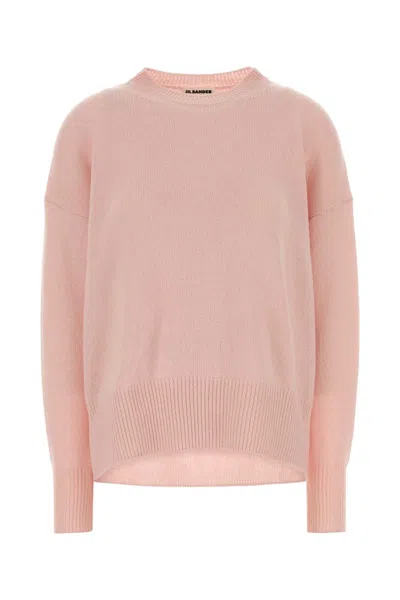 JIL SANDER JIL SANDER PINK CASHMERE OVERSIZE SWEATER