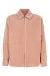 Jil Sander Corduroy Cotton Shirt Jacket In Pink