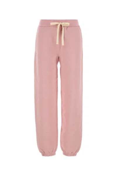 JIL SANDER PINK COTTON JOGGERS