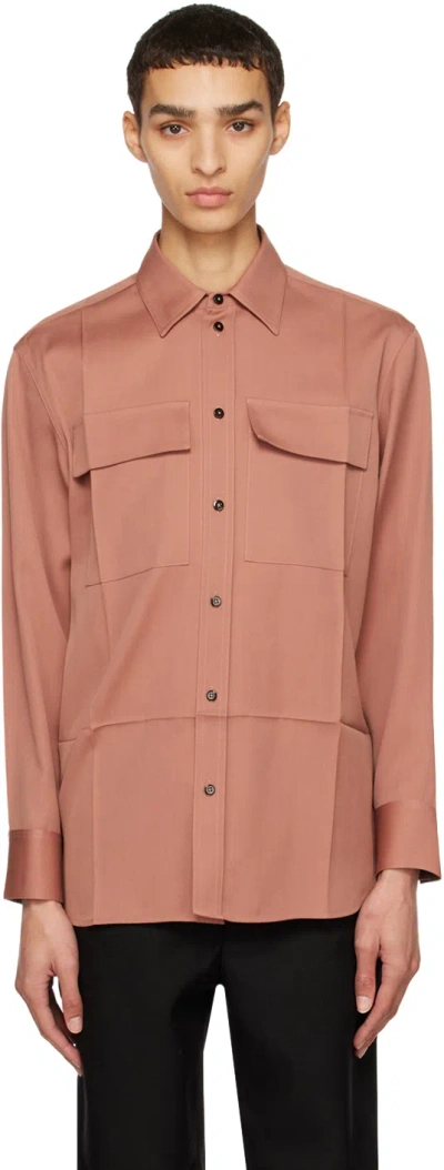 Jil Sander Pink Creased Shirt In 653 - Antique Rose