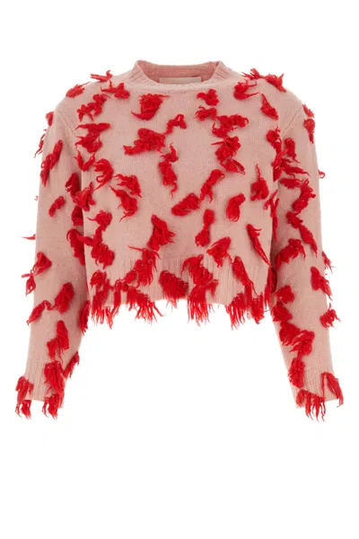 JIL SANDER PINK CREWNECK SWEATER