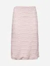 Jil Sander Women Pink Embroidered Crepe Jersey Skirt