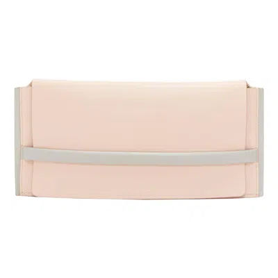 Pre-owned Jil Sander Pink Grey Smooth Leather Loop Through Envelope Long Clutch Bag