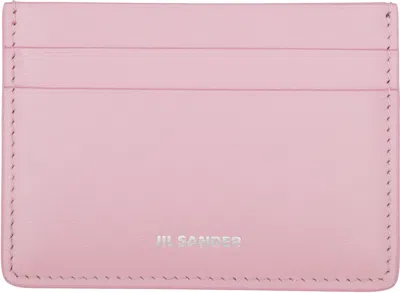 Jil Sander Pink Leather Card Holder