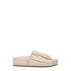 Jil Sander Gathered Texture Open Sandals With Platform Sole