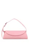 Jil Sander Pink Leather Small Cannolo Crossbody Bag In Pink