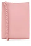 Jil Sander Small Leather Tangle Shoulder Bag Rectangular In Pink