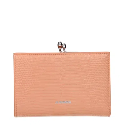 Jil Sander Pink Leather Women's Wallet