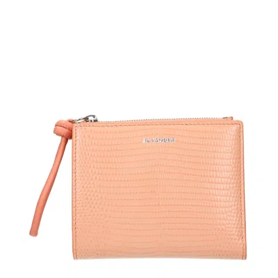 Jil Sander Pink Leather Women's Wallet