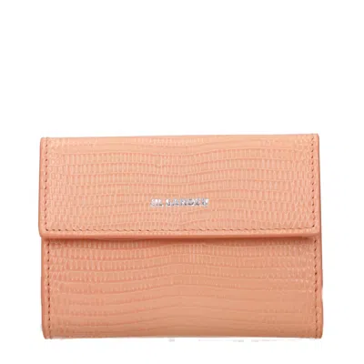 Jil Sander Pink Leather Women's Wallet