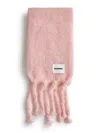 Jil Sander Pink Mohair And Wool Blend Scarf In Purple