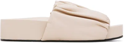 Jil Sander Pink Oversized Ruched Sandals In 685 Light Pink