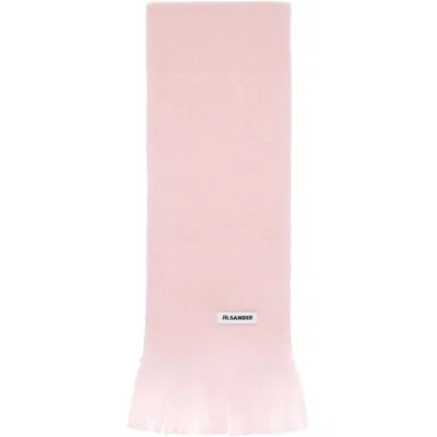 Jil Sander Pink Plain Scarf
