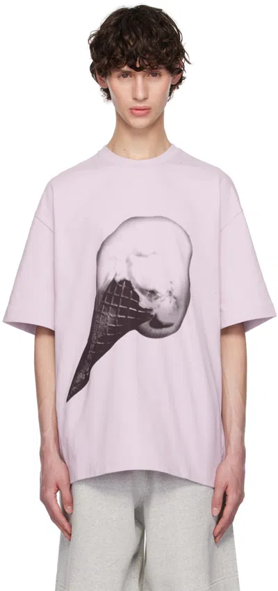 Jil Sander Pink Printed T-shirt In 555 Begonia