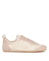 Jil Sander Etage Satin And Suede Low-top Sneakers In Multi