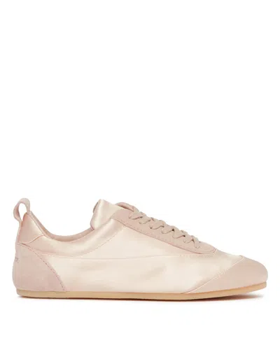 Jil Sander Etage Satin And Suede Low-top Sneakers In Neutral