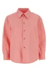 Jil Sander Pink Straight-point Collar Cotton Shirt In Pink