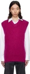 JIL SANDER PINK V-NECK VEST