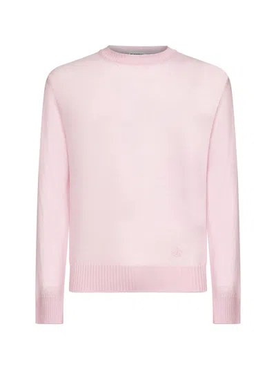 Jil Sander Logo Embroidery Sweater Sweaters And Cardigans Pink