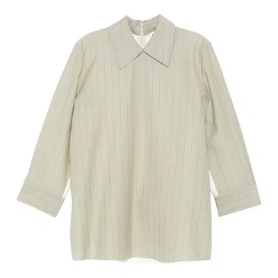 Jil Sander Pinstripe Blouse In White