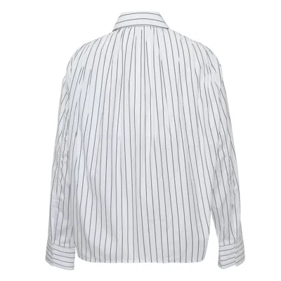 Jil Sander Pinstripe Light Cotton Shirt In White