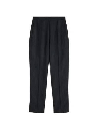 Jil Sander Pinstripe Pleated Trousers In Blue