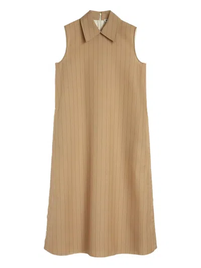 Jil Sander Pinstriped Midi Dress