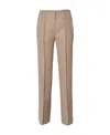 Jil Sander Pintuck-detail Flared Trousers In Nude