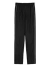 Jil Sander Piped-trim Trousers In Black