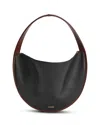 Jil Sander Pivot Medium Leather Hobo Bag In Black