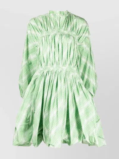 JIL SANDER PLAID-CHECK PATTERN MINI DRESS