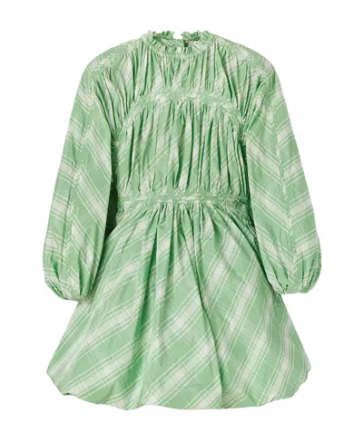 JIL SANDER PLAID-CHECK PATTERN MINIDRESS