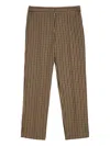 Jil Sander Wool Canvas Tailored Trousers In Brown