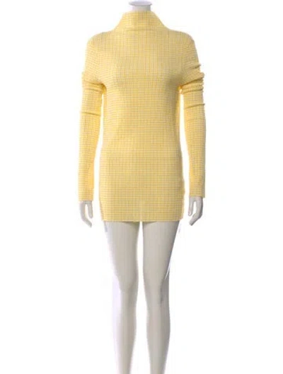 Pre-owned Jil Sander Plaid Print Mini Dress In Yellow