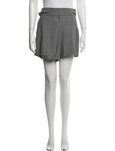 Pre-owned Jil Sander Plaid Print Mini Shorts In Grey