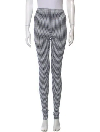 Pre-owned Jil Sander Plaid Print Skinny Leg Pants In Blue