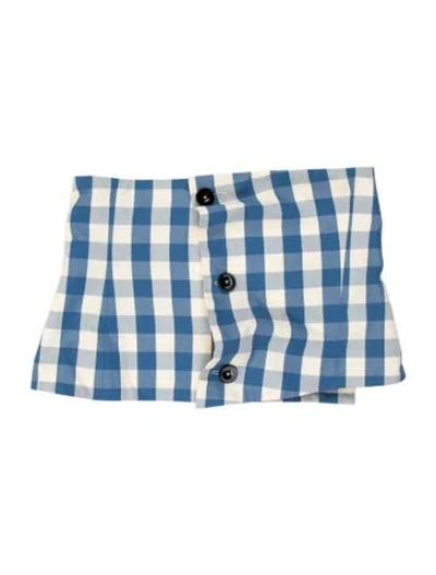 Pre-owned Jil Sander Plaid Print Sleeveless Top In Blue