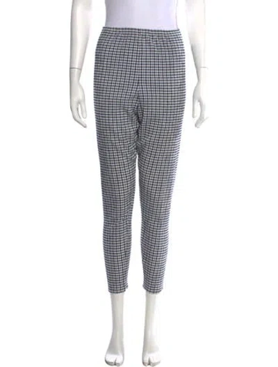 Pre-owned Jil Sander Plaid Print Straight Leg Pants In Blue