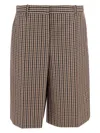 Jil Sander Wool Plaid Pattern Short Pants In Multi