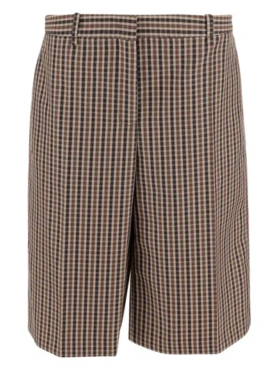 Jil Sander Plaid Wool Shorts