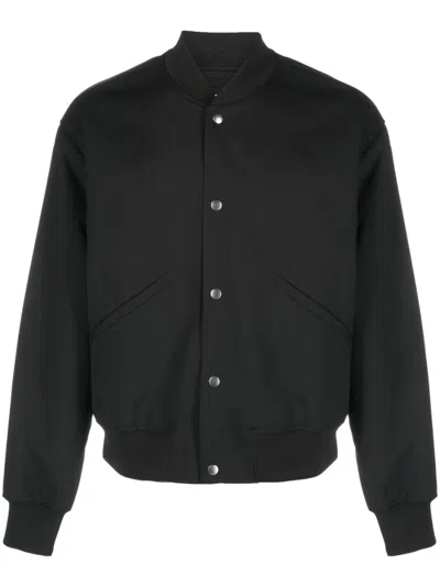 Jil Sander Black Cotton Bomber Jacket