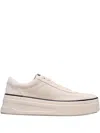 Jil Sander Platform Lace-up Low-top Sneakers In Neutral
