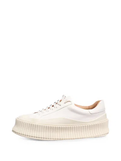 Pre-owned Jil Sander Platform Sneakers In White