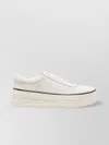 Jil Sander White Low-top Sneakers With Platform And Tonal Heel Tab In Leather