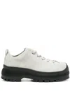 Jil Sander Platform Suede Sneakers In Grey