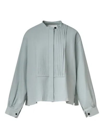 Jil Sander Pleat-detail Shirt In Green